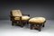 Lounge Wohnzimmer Set aus Weichholz & Leder, Frankreich, 1960er, 7 . Set 6