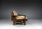 Lounge Living Room Set in Softwood & Leather, France, 1960s, Set of 7 24