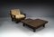 Lounge Wohnzimmer Set aus Weichholz & Leder, Frankreich, 1960er, 7 . Set 4