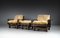 Lounge Living Room Set in Softwood & Leather, France, 1960s, Set of 7, Image 9