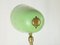Mid-Century Adjustable Aqua Green Metal & Brass Table Lamp, 1950s 5
