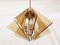 Lámpara colgante de latón y vidrio ahumado de Gino Paroldo, años 60, Imagen 8