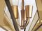 Brass & Smoked Glass 3-Light Pendant Lamp by Gino Paroldo, 1960s 6