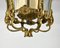 Lanterna da soffitto in bronzo dorato con pannelli in vetro, anni '30, Immagine 6