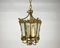 Ceiling Lantern in Gilt Bronze with Glass Panels, 1930s, Image 5