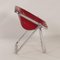 Plona Chair in Red Leather by Giancarlo Piretti for Castelli, 1970s, Image 9