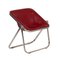 Plona Chair in Red Leather by Giancarlo Piretti for Castelli, 1970s 1