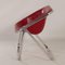 Plona Chair in Red Leather by Giancarlo Piretti for Castelli, 1970s, Image 6