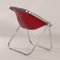 Chaise Plona en Cuir Rouge par Giancarlo Piretti pour Castelli, 1970s 8