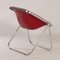 Plona Chair in Red Leather by Giancarlo Piretti for Castelli, 1970s, Image 8