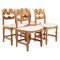 Danish Razoblade Dining Chairs in Oak by Henning Kjærnulf, 1970s, Image 1