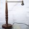 Lámpara de escritorio vintage de madera con brazo de latón, años 80, Imagen 4