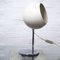Mid-Century White Desk Lamp with Spherical Shade, 1960s 3