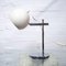 Mid-Century White Desk Lamp with Spherical Shade, 1960s, Image 1