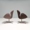 Grey Swan Swivel Armchairs by Arne Jacobsen for Fritz Hansen, 2010s, Set of 2 4