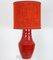 Red Ceramic Table Lamp from Bitossi, 1960, Image 9