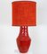 Rote Keramik Tischlampe von Bitossi, 1960 2