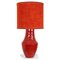 Red Ceramic Table Lamp from Bitossi, 1960, Image 1