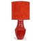 Rote Keramik Tischlampe von Bitossi, 1960 1