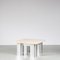 Coffee Table with Travertine Top, France, 1970s 1