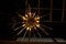 Lámpara de araña Sputnik grande estilo Venini de latón y cristal de Murano ámbar, década de 2000, Imagen 16