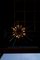 Lámpara de araña Sputnik grande estilo Venini de latón y cristal de Murano ámbar, década de 2000, Imagen 18