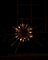 Lámpara de araña Sputnik grande estilo Venini de latón y cristal de Murano ámbar, década de 2000, Imagen 17