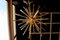 Lámpara de araña Sputnik grande estilo Venini de latón y cristal de Murano ámbar, década de 2000, Imagen 9