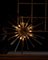 Lámpara de araña Sputnik grande estilo Venini de latón y cristal de Murano ámbar, década de 2000, Imagen 19