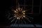 Large Venini Style Sputnik Chandelier in Brass and Amber Murano Glass, 2000s 15