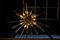 Large Venini Style Sputnik Chandelier in Brass and Amber Murano Glass, 2000s, Image 14