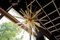 Lámpara de araña Sputnik grande estilo Venini de latón y cristal de Murano ámbar, década de 2000, Imagen 3