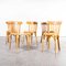 French Honey Colour Dining Chairs, 1950s, Set of 5, Image 5