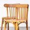 French Honey Colour Dining Chairs, 1950s, Set of 5 2