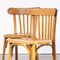 French Honey Colour Dining Chairs, 1950s, Set of 5, Image 2