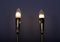 Lámparas de pared dobles de latón, años 50. Juego de 2, Imagen 6