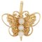 French Pearl Butterfly Charm Pendant in 18 Karat Yellow Gold, 1960s 1