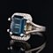 Bague Tourmaline Indigolite en Or Rose 18 Carats, France, 1960s 7