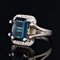 French Tourmaline Indigolite Ring in 18 Karat Rose Gold, 1960s 7