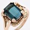 French Tourmaline Indigolite Ring in 18 Karat Rose Gold, 1960s 9