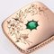 French Emerald Brooch in 18 Karat Rose Gold 4