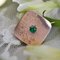 French Emerald Brooch in 18 Karat Rose Gold 3