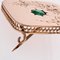 French Emerald Brooch in 18 Karat Rose Gold 12