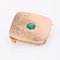 French Emerald Brooch in 18 Karat Rose Gold 8