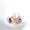 French Sapphire Earrings in 18 Karat Rose Gold, 1890s 3