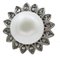 Ohrringe aus 14 Karat Roségold & Silber mit Perlen und Diamanten, 1950er 2