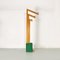 Italian Modern Coat Stand in Natural and Green Wood, 1980s 3