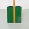 Italian Modern Coat Stand in Natural and Green Wood, 1980s 10