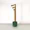 Italian Modern Coat Stand in Natural and Green Wood, 1980s 2