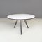 Mid-Century Scandinavian Coffee Table in White Laminate and Black Metal, 1960s 4